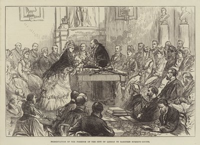 Apresentação da Liberdade da Cidade de Londres à Baronesa Burdett-Coutts de English School