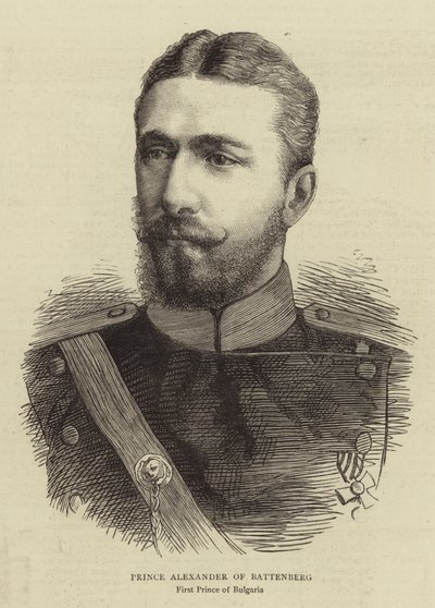 Príncipe Alexandre de Battenberg (gravura) de English School