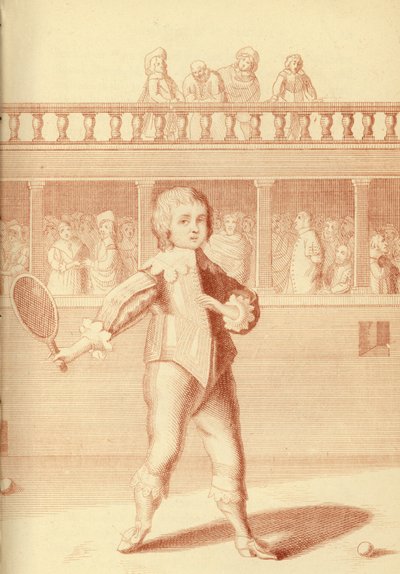 Príncipe James, Duque de York, jogando tênis de English School