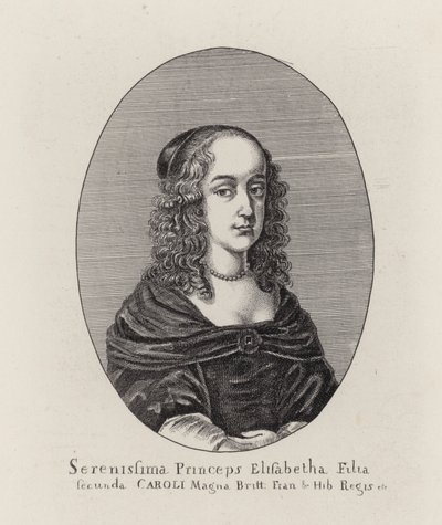 Princesa Elizabeth, segunda filha do Rei Carlos I (gravura) de English School