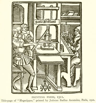Imprensa de impressão, 1511 de English School