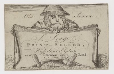 Printseller, J Seago, cartão comercial de English School