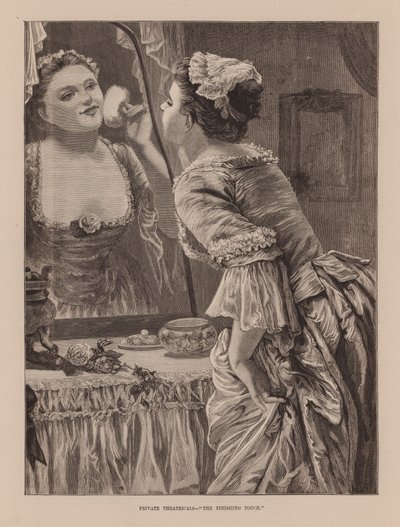 Private Theatricals, "The Finishing Touch" (gravura) de English School