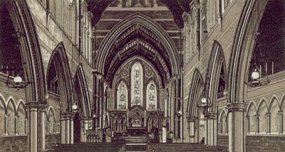 Igreja de Privett, Interior (litografia) de English School