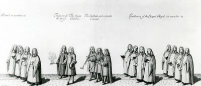 Procissão na coroação de James II, 1687 de English School