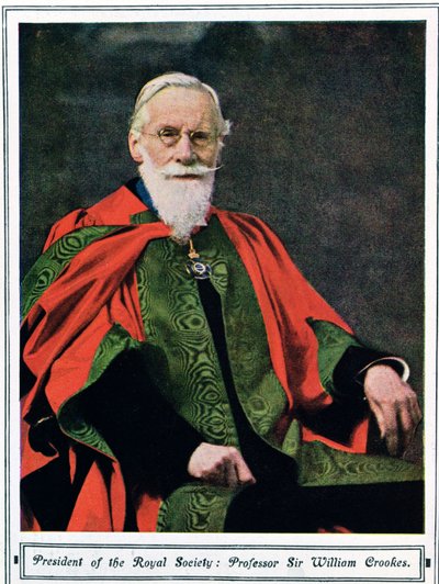 Professor Sir William Crookes (1832-1919) da Illustrated London News, maio de 1914 de English School