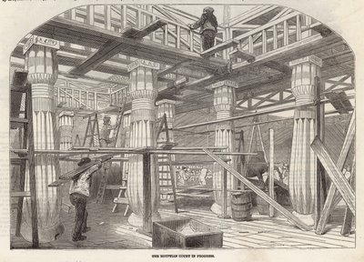 Progresso do Palácio de Cristal: a corte egípcia em andamento de English School