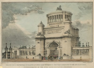 Proposta para um monumento da Batalha de Waterloo de English School