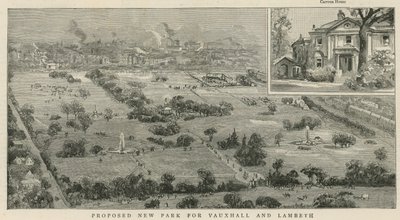 Proposta de novo parque para Vauxhall e Lambeth de English School