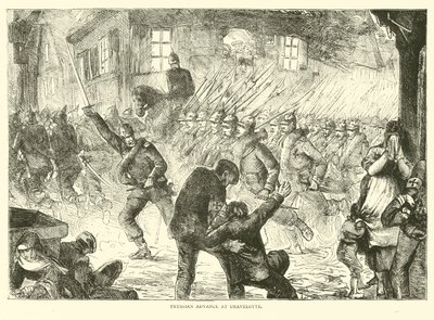 Avanço prussiano em Gravelotte, agosto de 1870 de English School