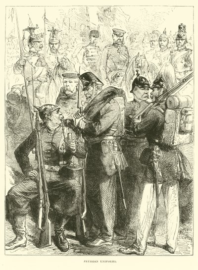 Uniformes prussianos, agosto de 1870 de English School