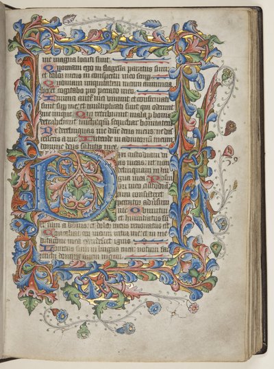 Saltério com Sarum use calendário, c.1425-75 (tinta, tinta e ouro em pergaminho) de English School