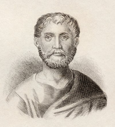 Publius Terentius Afer, do &39;Crabb&39;s Historical Dictionary&39;, publicado em 1825 de English School