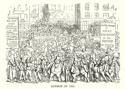 Soco cartoon: Londres em 1851 (gravura) de English School