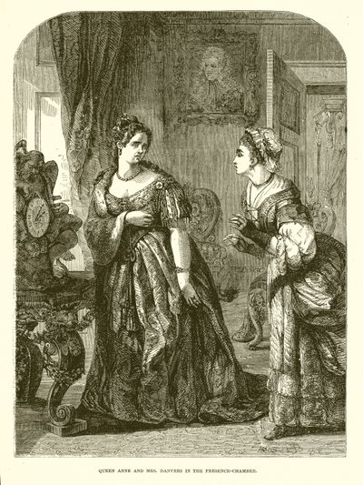 Rainha Anne e Sra. Danvers na Câmara de Presença de English School