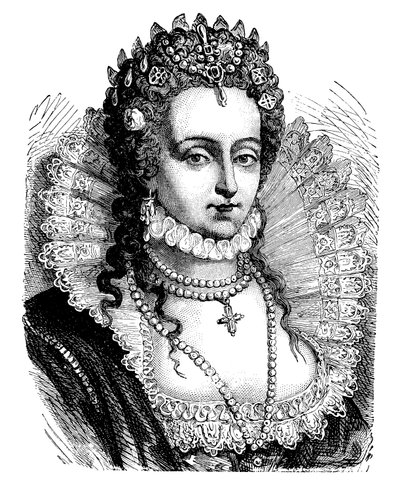 Rainha Elizabeth I (cor litho) de English School
