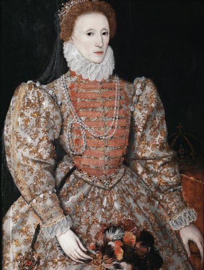 Rainha Elizabeth I, c.1575 (óleo sobre painel) de English School