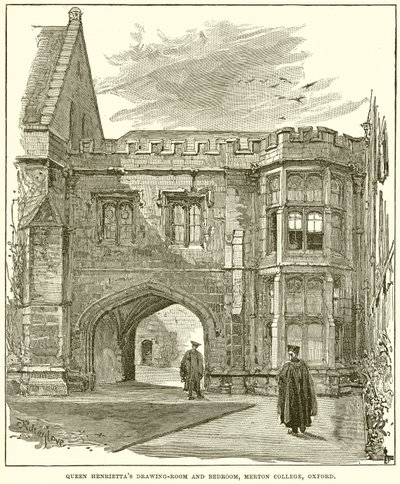 Rainha Henriettas sala de desenho e quarto, Merton College, Oxford de English School