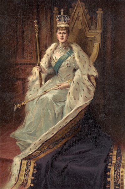 Rainha Maria, consorte do Rei Jorge V, de "The Illustrated London News" (gravura) de English School