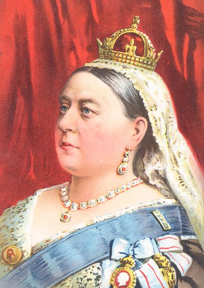 Rainha Vitória - cartão de cumprimentos de English School