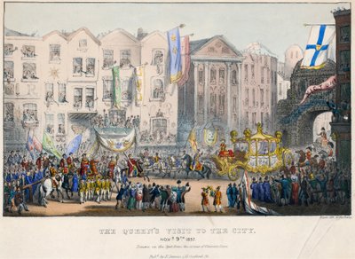 Rainha Victorias primeira visita à cidade de Londres, 9 de novembro de 1837 de English School