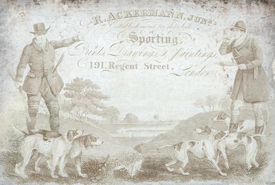 R Ackermann, Junior, 191 Regent Street, cartão comercial de English School