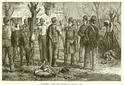 Radetsky após a vitória em Novara (1849) de English School