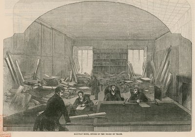 Sala de ferrovia, escritório da Junta Comercial de English School