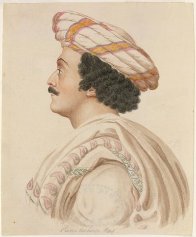 Raja Ram Mohan Roy (aguarela sobre papel) de English School