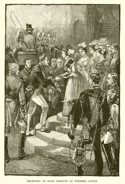 Recepção de Louis Philippe no Castelo de Windsor de English School