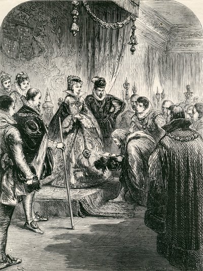 Recepção da Primeira Embaixada Russa na Inglaterra, 1865 de English School