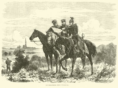 Reconnoitring perto de Strasburg, setembro de 1870 de English School