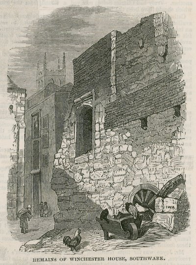 Restos da casa de Winchester, Southwark de English School