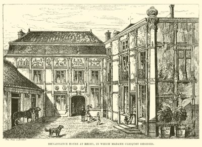 Casa Renascentista em Reims, na qual a Madame Clicquot Residiu (gravura) de English School