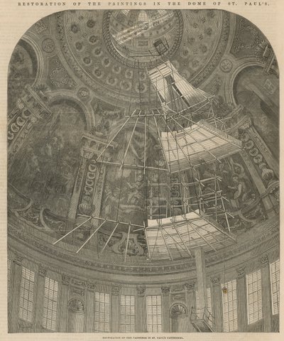 Restauração das pinturas na cúpula de St Pauls de English School