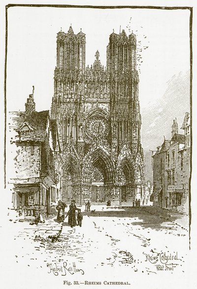 Catedral de Rheims (gravura) de English School
