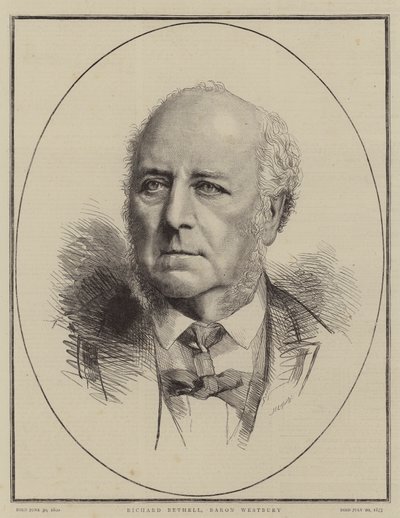 Richard Bethell, Barão Westbury (gravura) de English School