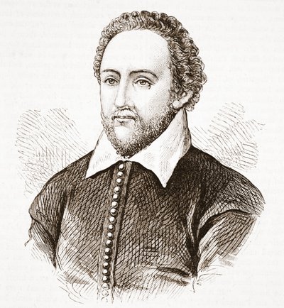Richard Burbage, do retrato original em Dulwich College de English School