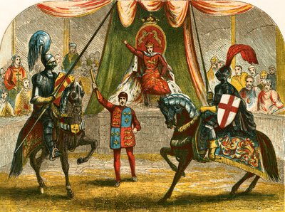 Richard II parando o combate entre os duques de Norfolk e Hereford de English School