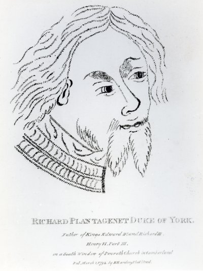 Ricardo de York, 3º duque de York, publicado em 1792 (gravura) de English School
