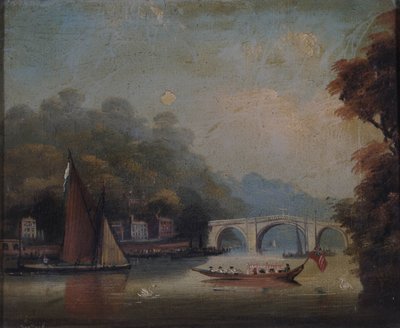Ponte de Richmond, olhando para Twickenham, Middlesex de English School