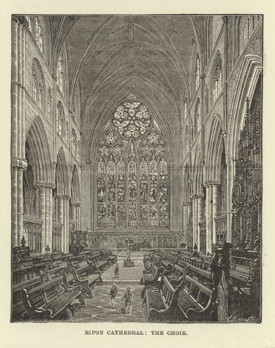 Catedral de Ripon, o coro de English School