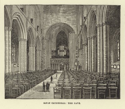 Catedral de Ripon, a Nave de English School