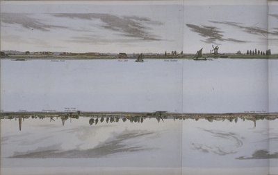 Panorama do Rio Tamisa, c.1829 (aquatint) de English School