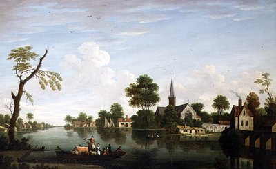 Vista para o rio perto de Norwich de English School
