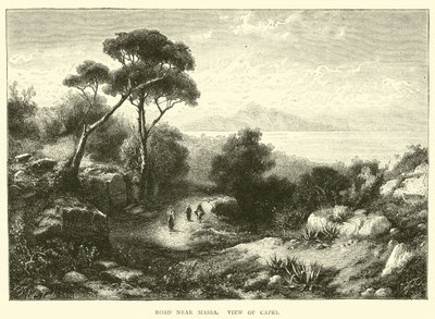 Estrada, perto, Massa, vista, de, capri de English School