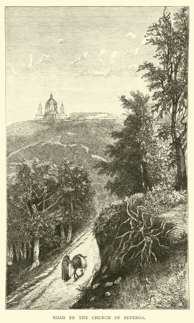 Estrada, para, a, igreja, de, superga de English School