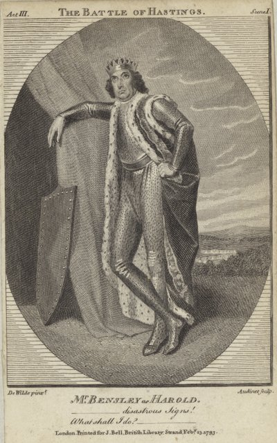 Robert Bensley como Harold na Batalha de Hastings de English School
