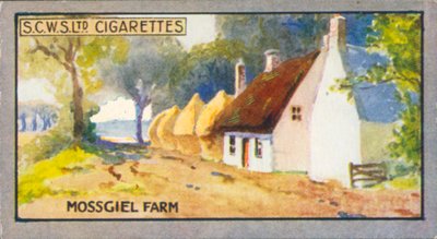 Robert Burns: Mossgiel Farm (litografia a cores) de English School