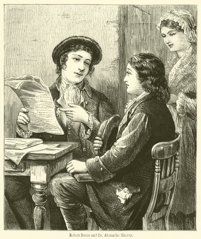 Robert Burns e Dr. Alexander Murray (gravura) de English School